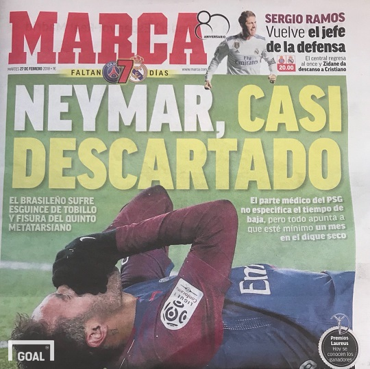 [GOAL LIVE] 西 신문 마르카 “PSG, 비극의 월요일”