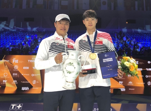 오상욱, 펜싱 세계선수권대회 남자 사브르 우승…세계 1위 등극