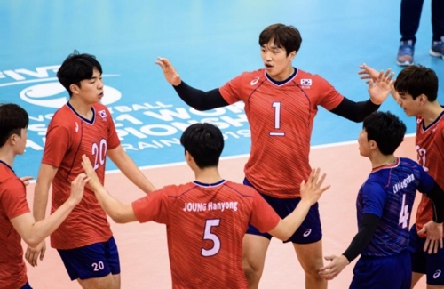 한국 남자배구, U-21 세계선수권서 아르헨에 1-3 역전패
