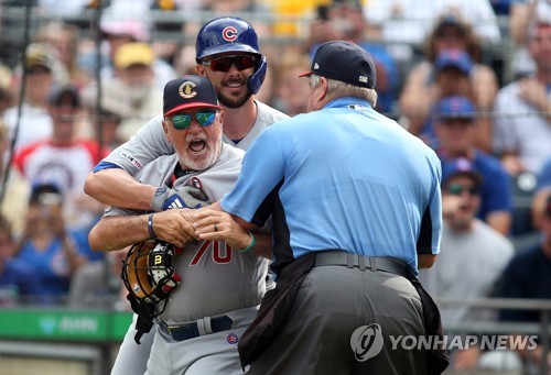 위협구에 격분한 MLB 감독, 퇴장 후 상대팀 감독에 돌진 시도