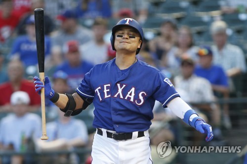 추신수 3경기 연속 침묵…MLB 텍사스 기록적인 참패