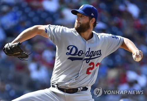커쇼 6이닝 9탈삼진 9승째…MLB 다저스, 워싱턴에 2연승