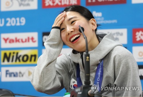 [광주세계수영] '유일한 메달리스트' 김수지 한국 선수들, 모두 열심히 했어요