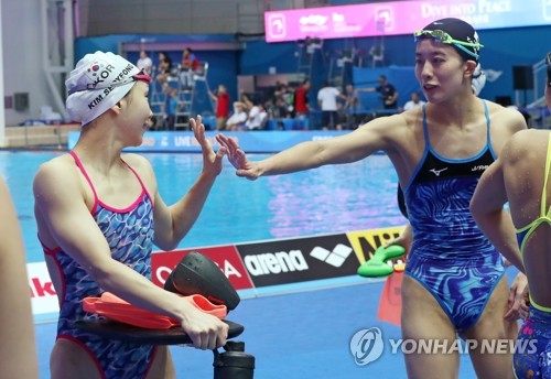[광주세계수영] 김서영, 혼영 200ｍ 예선서 오모토와 레이스
