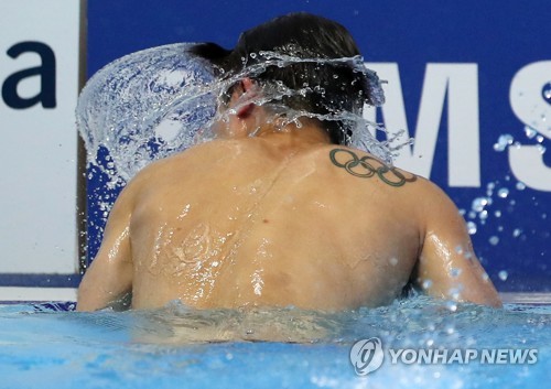 [광주세계수영] 4위 우하람 1∼3위 존경하는 선수들, 그래도 많이 따라잡았다