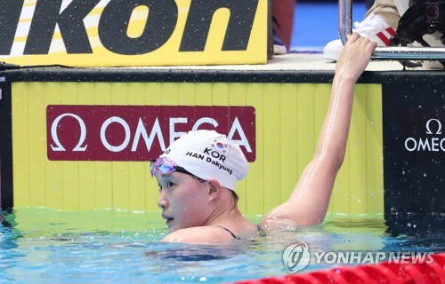 [광주세계수영] '아쉬운 데뷔전' 한다경 800ｍ는 더 집중