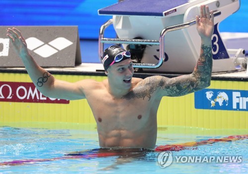 -광주세계수영- 드레슬, 100분 사이에 金 3개 추가…대회 6관왕(종합)