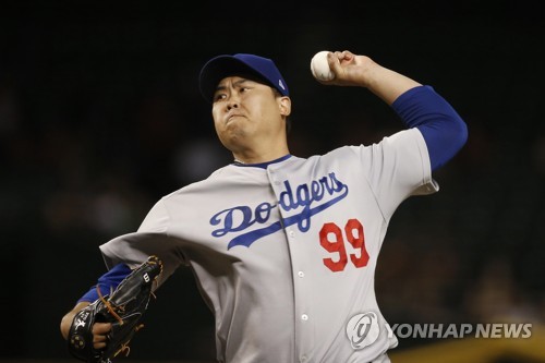 류현진 4⅔이닝 7실점…ERA 2.35↑·13승 세 번째 도전도 실패