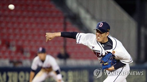 프로야구 두산 불펜 김승회, 팔꿈치 통증으로 엔트리 제외