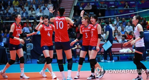 女배구, 난적 태국에 3-1 신승…조1위로 아시아선수권 4강 진출