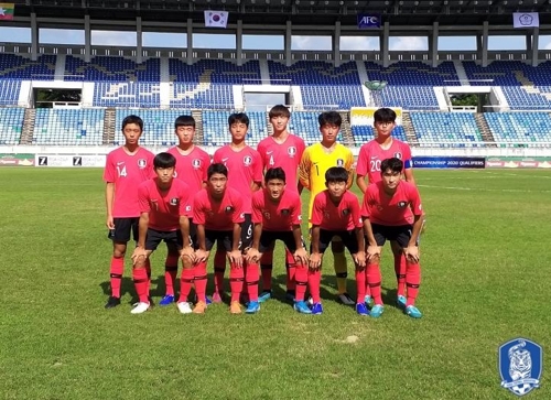 한국축구, AFC U-16 남자챔피언십 예선서 대만에 10-0 대승