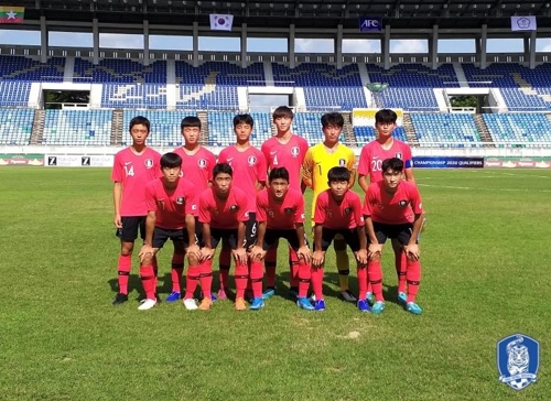 한국 축구, AFC U-16 남자챔피언십 예선서 미얀마에 진땀승