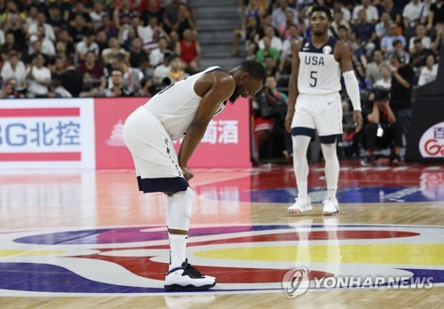 미국 농구, 월드컵 8강서 프랑스에 패배…대회 3연패 무산