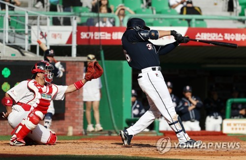 작년 KS부진 씻은 오재일…SK와 더블헤더서 연속 결승타