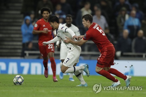 손흥민, 빛바랜 선제골…토트넘, 바이에른 뮌헨에 2-7 대패(종합)