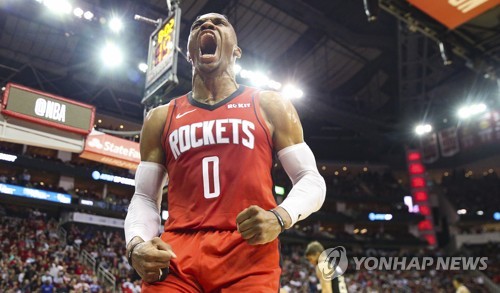 웨스트브룩, 139번째 트리플더블…매직 존슨 제치고 NBA 2위