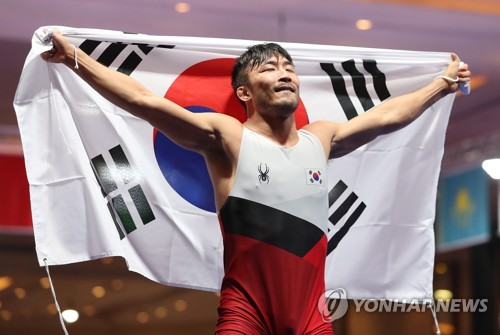 레슬링 류한수 더 믿고 기다려주시면 금메달로 보답할게요