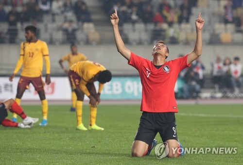 '김신욱 4골+손흥민 멀티골' 한국, 스리랑카에 8-0 대승(종합2보)