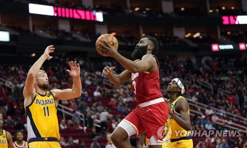 '하든 44점' NBA 휴스턴, 인디애나 꺾고 6연승