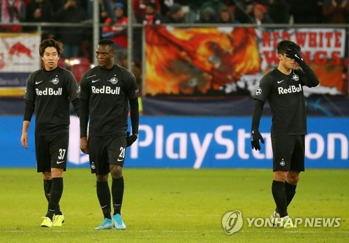 '황희찬 풀타임' 잘츠부르크, 리버풀에 져 UCL 16강행 좌절