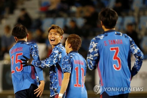 '오가와 3골' 일본 남자축구, 홍콩 5-0 격파…동아시안컵 2연승