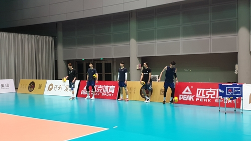 남자배구대표팀, 중국 현지 첫 훈련 소화…7일 첫 경기