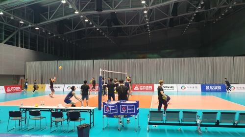 남자배구대표팀, 중국 현지 첫 훈련 소화…7일 첫 경기
