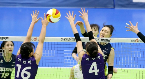1, 2위 혈투서 현대건설, 흥국생명 꺾고 '선두 굳히기'
