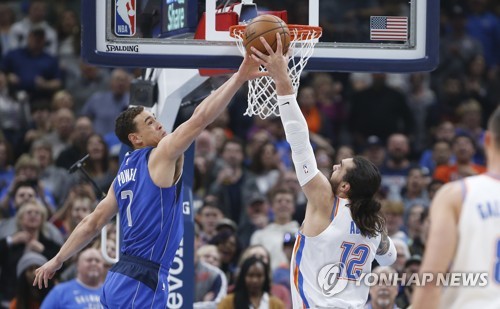 폴, 역전포…NBA 오클라호마시티, 댈러스에 승리