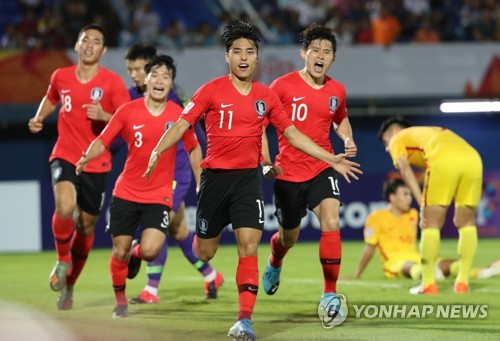 김학범호 '극장골' 이동준 쉽지 않은 경기…집중의 결과물