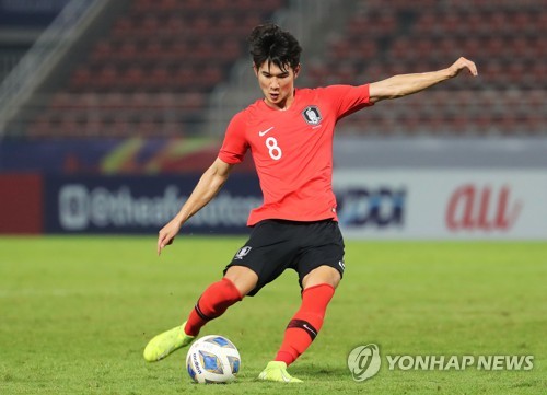 '골대 강타' 김진규 이동경과 프리킥 연습…보람 있네요