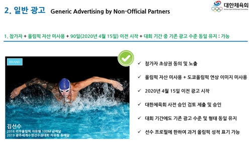 올림픽 출전 선수들, 비공식 후원사 광고에도 출연 가능