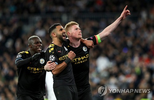 '더브라위너 1골 1도움' 맨시티, UCL 16강 1차전 레알에 역전승