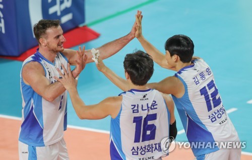 프로배구 산탄젤로, 이탈리아로 출국…삼성화재 선수 뜻 동의