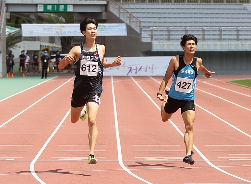 고승환, 전국육상선수권 남자 200ｍ 우승…21초18