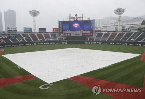 프로야구 부산 NC-롯데 경기 비로 취소