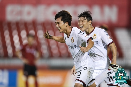 '이유현 결승골' 전남, 아산에 2-0 승리…5경기 만에 승리