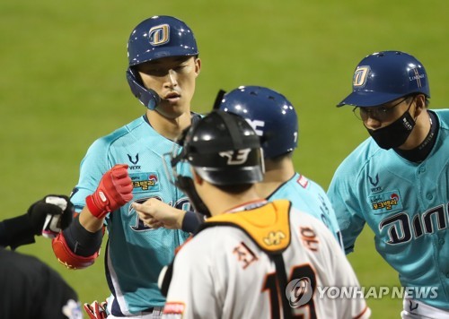 노진혁, NC 3연패 끝낸 역전 3점포…루친스키 11승 단독 1위