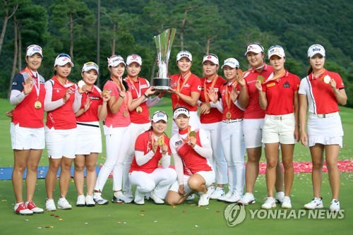 KLPGA팀, 박인비 인비테이셔널 2연패…해외연합팀 3점 차 제압