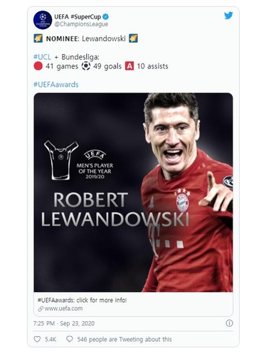 메시·호날두 시대 저무나…UEFA 올해의 선수 최종후보 동반제외