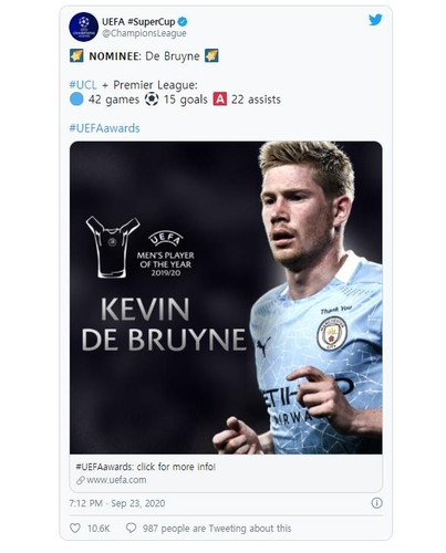 메시·호날두 시대 저무나…UEFA 올해의 선수 최종후보 동반제외