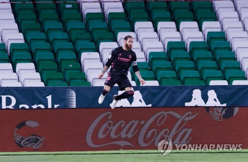 '라모스 PK 결승골' 레알 마드리드, 베티스에 3-2 진땀승