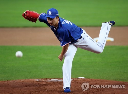 최채흥, 첫 완봉승…삼성, 이틀 연속 LG 제압