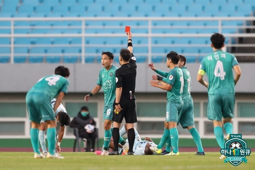 K리그2 안산 김현태, 퇴장 징계 사후 감면…전남전 출전 가능
