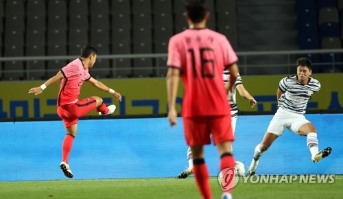 벤투호 '장군'·김학범호 '멍군'…24년만 맞대결 2-2 무승부