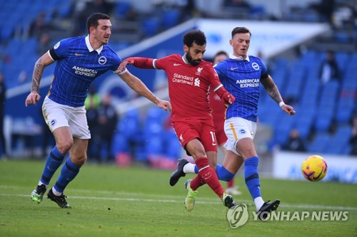 EPL 리버풀, 브라이턴과 1-1 무승부…불안한 선두 탈환