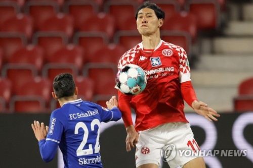 마인츠 지동원, 5경기 만에 출전…팀은 0-1로 패배