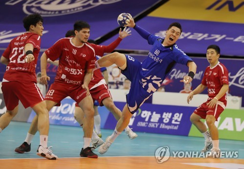 종료 9초 전 동점골…핸드볼리그 인천도시공사, SK와 무승부