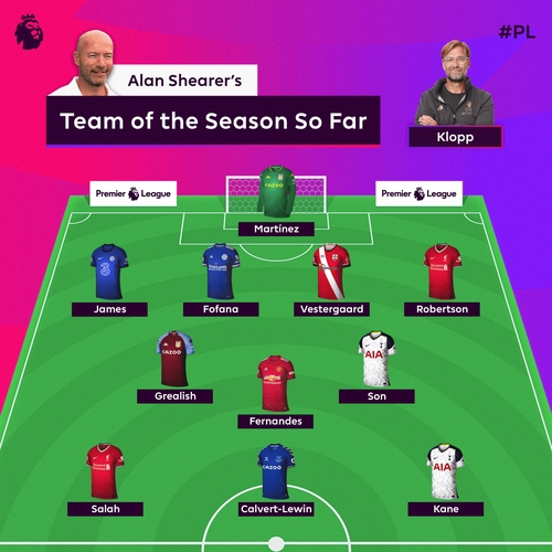 '전설' 시어러, EPL 베스트11에 손흥민 뽑아…냉정한 결정력