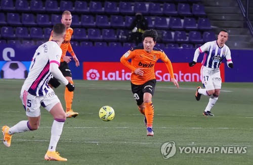 이강인, 선제 실점에 빌미…발렌시아는 오사수나와 1-1 무승부